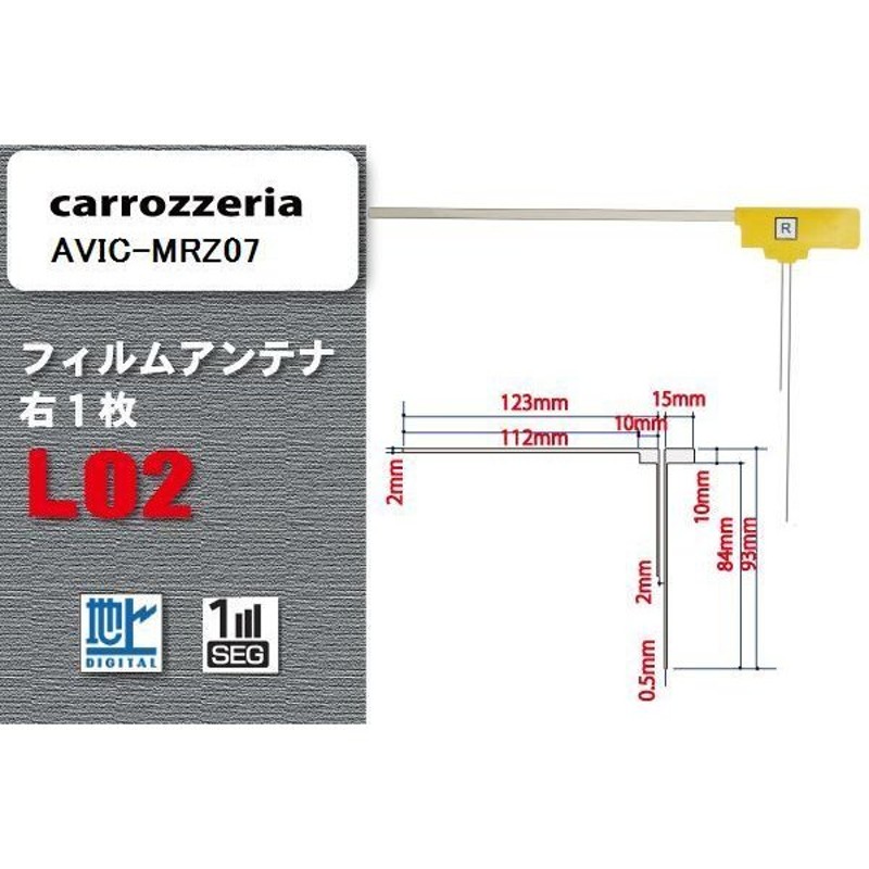 地デジ カロッツェリア carrozzeria 用 フィルムアンテナ AVIC-MRZ07 対応 ワンセグ フルセグ 高感度 受信 高感度 受信 通販  LINEポイント最大GET | LINEショッピング