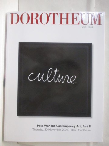 【書寶二手書T6／收藏_QMZ】高_Dorotheum_Post-War and Contemporary Art Part II_2023/11/30