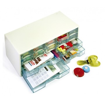 JUSKU 佳斯捷 NO.8361 大品登14格收藏盒 透明抽 W40.3xD17xH19.9cm