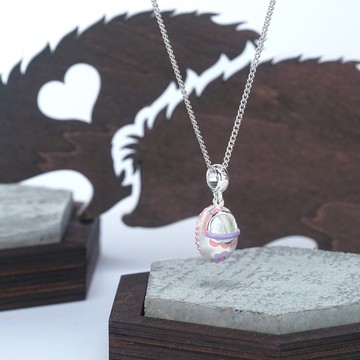 lian crystal rhinestone x Adorns 925純銀吊咀系列 - 粉紅BB鞋