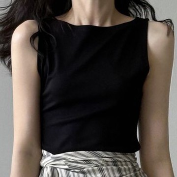[米蘭精品] 現貨+預購 無袖背心短版上衣削肩背心美式休閒女裝-坦克背心女上衣74ma83