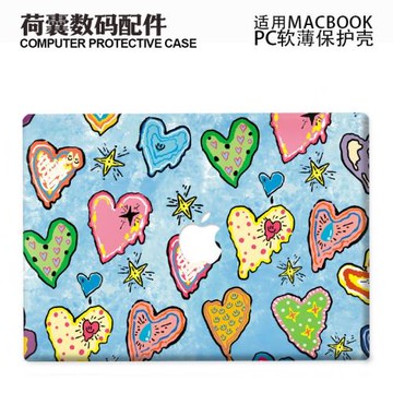 適用新Macbook保護殼m3輕軟m1蘋果筆記本電腦套24款air磨砂m2pro13/14/15防摔2338多巴胺2442彩色愛心2681