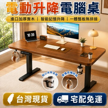 【蝦皮超低價🔏現貨秒發】電動升降電腦桌 實木電動升降桌 電競桌 辦公桌 書桌 電競升降桌 電腦桌 升降桌 人體工學桌子