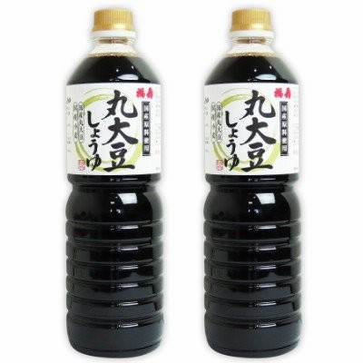 福寿 国産丸大豆しょうゆ 1L × 2本 浅利佐助商店 濃口醤油