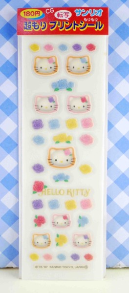 【震撼精品百貨】Hello Kitty 凱蒂貓~KITTY貼紙-轉印貼紙-玫瑰