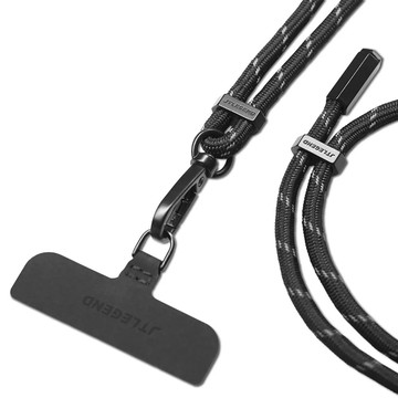 JTLEGEND 頸掛 肩揹兩用 手機揹繩手機繩 附海波隆連接片  勁黑  1條