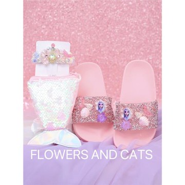 夏新艾莎兒童拖鞋室內防滑女童愛莎公主魚尾女孩粉家居鞋拖鞋戶外