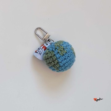 手工編織地球BB吊飾