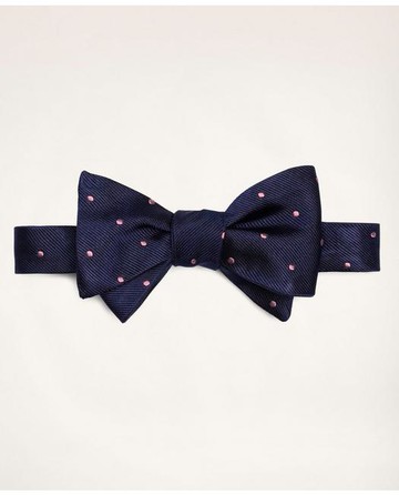 Brooks Brothers Men's Dot Bow Tie | Navy/Pink