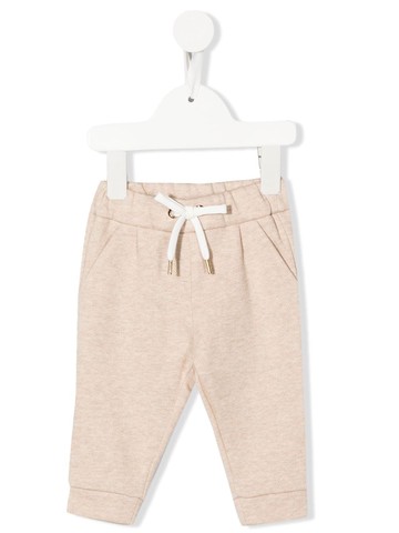 Chloé Kids - cotton drawstring-waist trousers - kids - Cotton/Cotton - 36 - Neutrals