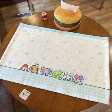 拓麻歌子日系古早棉麻桌墊手帳背景桌面桌布宿舍防水隔臟墊ins風
