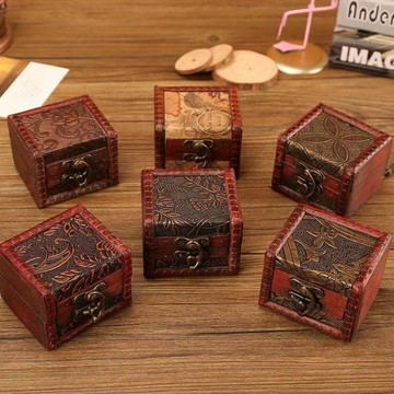 新品下殺 特價出清 旅行便携 收纳首饰盒 飾品收納 收納盒 新款復古飾品木質首飾盒精緻便攜桌面收納禮盒整古風潔搭扣款嚴選