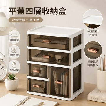 辦公桌麵收納盒 桌面抽屜 抽屜式文具置物架 桌面收納 文具收納  化妝品收納櫃 收納盒子透明 大容量 多格抽屜