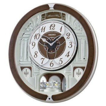 SEIKO 日本精工 舞動時光 音樂報時掛鐘(QXM615B)44.3cm
