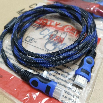 廠家定制現貨中性1.4版鍍金HDMI高清線藍黑網電視配機線電腦周邊【Snowbelle優選】