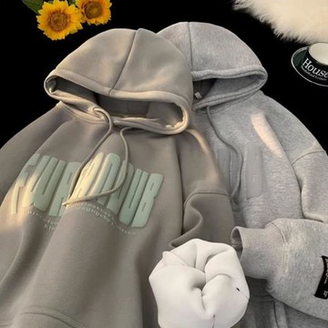 【Heart:W 新職人】★加絨連帽大學T(男裝/男上衣/長袖T恤/百搭/休閒)