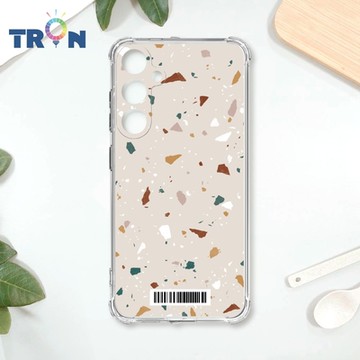 TRON 三星 S23 FE 彩色幾何小磨石子B款 四角防摔載具殼 軟殼 手機殼