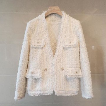 小香風外套女2025新款短款法式精致白色春秋小個子高級感早秋上衣