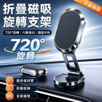 隔日達🎍磁吸車用手機架720度  車用手機支架 汽車用手機支架 360度導航支架 折疊磁吸手機架 汽車手機支架