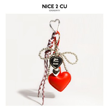 【COZY PLUS+】可愛少女心銀珠蝴蝶結miu系包包掛件【CP0161】JUL16｜2色 現貨+預購