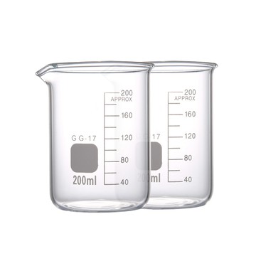 其它檢測/測量工具 【職人實驗】185-GCL200 實驗燒杯 刻度具嘴燒杯 錐形燒杯 高型燒杯 實驗玻璃燒杯200ml 寬口低型燒杯