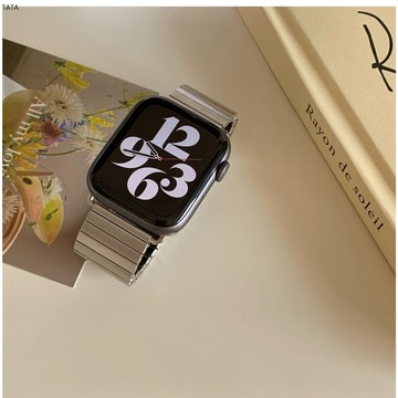 Apple WatchJ金屬創意彈力錶帶 男女錶帶 透氣錶帶S8 S6 S7 SE 41mm 40mm 44mm