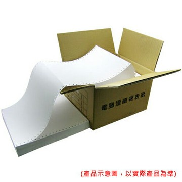 【電腦連續報表紙】80行 9.5*11*1P 白 / 雙切 / 中一刀 / 超值組1箱 (1700張份)