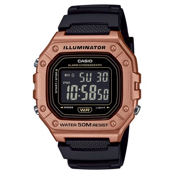 CASIO 卡西歐 手錶 W-218HM-5B  1支  玫瑰金/黑色  44.4 × 43.2 × 10.8cm