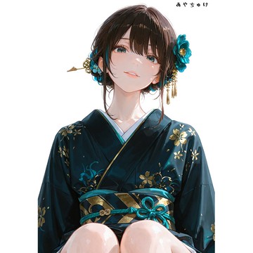 【12月新品】07-109-0090 人物貼紙 性感和服女孩