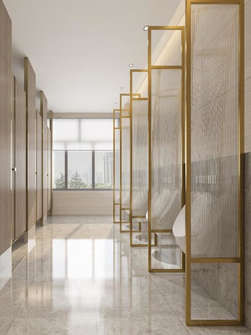 定制 隔板衛生間玻璃不銹鋼隔斷板小便斗擋板男廁公共廁所隔斷板 屏風 隔斷 玻璃隔斷