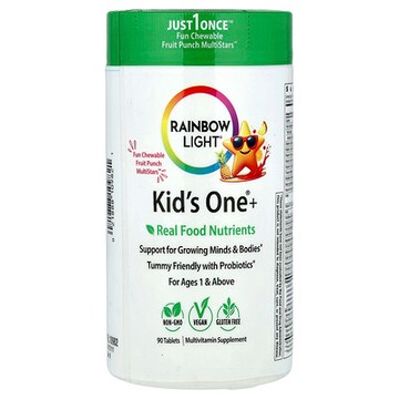 Rainbow Light, Kid's One®+，1 歲及以上，果味潘趣酒，90 片