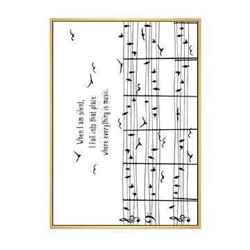 如音符鼓舞人心 木框  30 x 40cm  原木色