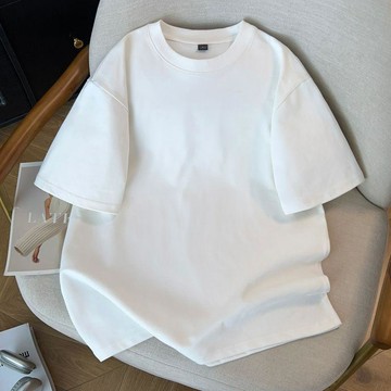 【夏季上新】美式復古風英文字母印花純棉男女T恤夏季重磅寬鬆半袖上衣