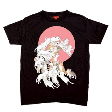 T 卹，波浪，小貓，太陽