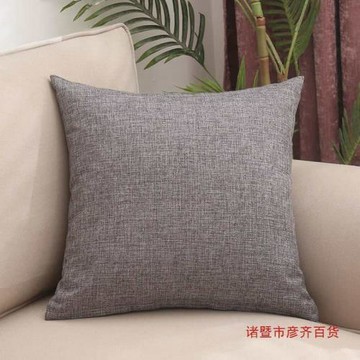 方枕X50床頭可拆洗枕亞麻套沙發靠墊50正方形純色抱枕汽車靠背新