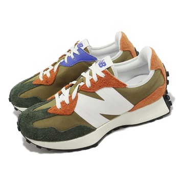 New Balance 休閒鞋 327 男鞋 女鞋 橘 軍綠 復古 麂皮 大N 情侶鞋 NB MS327HC-D