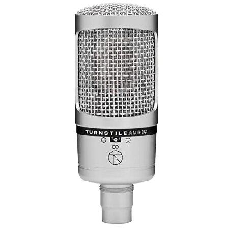 Turnstile Audio Concourse Series TAC700 Multi-Pattern Condenser Microphone, Bundle with H＆A Reflection Filter, Silver