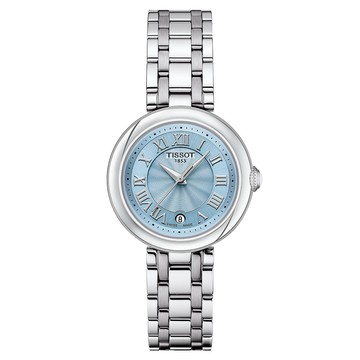 TISSOT 官方授權 BELLISSIMA 珍珠母貝羅馬石英女錶 百貨周年慶 T1260101113300