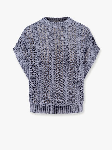 Cotton ribbed net sweater - BRUNELLO CUCINELLI - gender_Woman