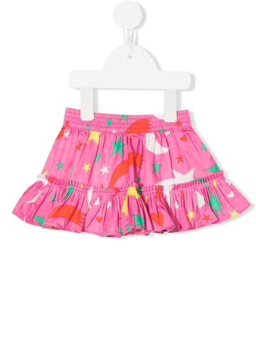 Stella McCartney Kids - graphic-print skirt - kids - TENCEL™ - 9 mth - Pink