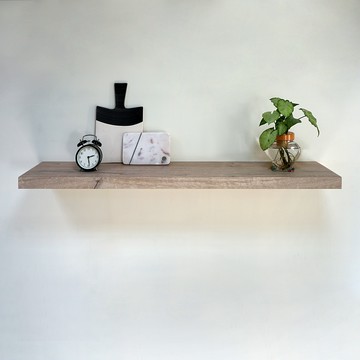 特力屋 超厚棚板附托架 白橡木色 120cm