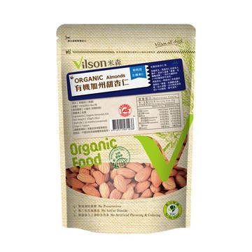 Vilson 有機加州甜杏仁(輕烘培)(150g/包)