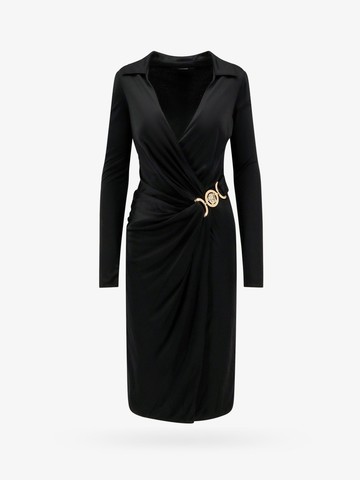Satin dress with safety pin - VERSACE - gender_Woman