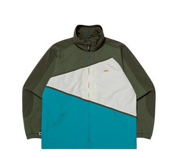 Apparel 中性 半寬鬆版型 K 拉鍊尼龍外套 綠色
