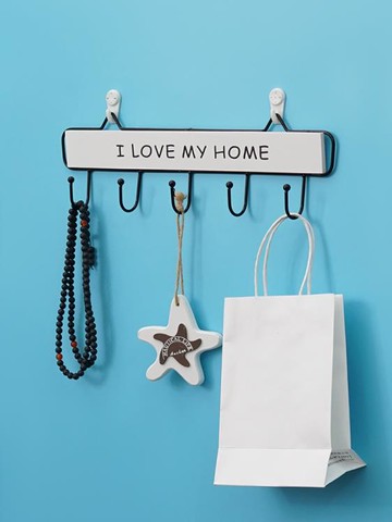 北歐創意實木鐵藝裝飾掛鉤日式家居門口衣帽鑰匙掛架雜物廚房牆壁 99購物節