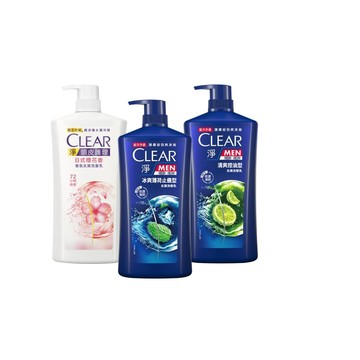 Clear 去屑/頭皮護理香氛系列洗髮乳1200g x3入組 (多款任選)