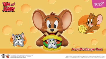 SOAP STUDIO CA911 湯姆貓與傑利鼠 迷你半身胸像 傑利鼠起司漢堡款
