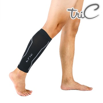 【Tric】 壓力小腿套 黑灰 PT-K20 台灣製造 專業運動護具 1雙