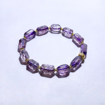 天然礦石 紫超七原礦 手鍊