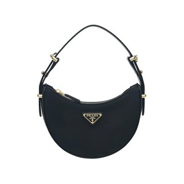 PRADA 1BC199 ARQUÉ MOON 皮革半月包腋下包斜背包